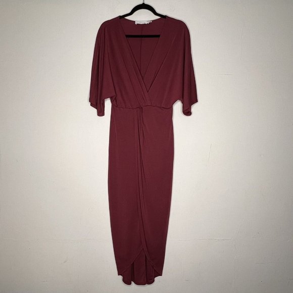 ASTR The Label Womens Burgundy Maxi Dress Size Medium - Picture 1 of 9